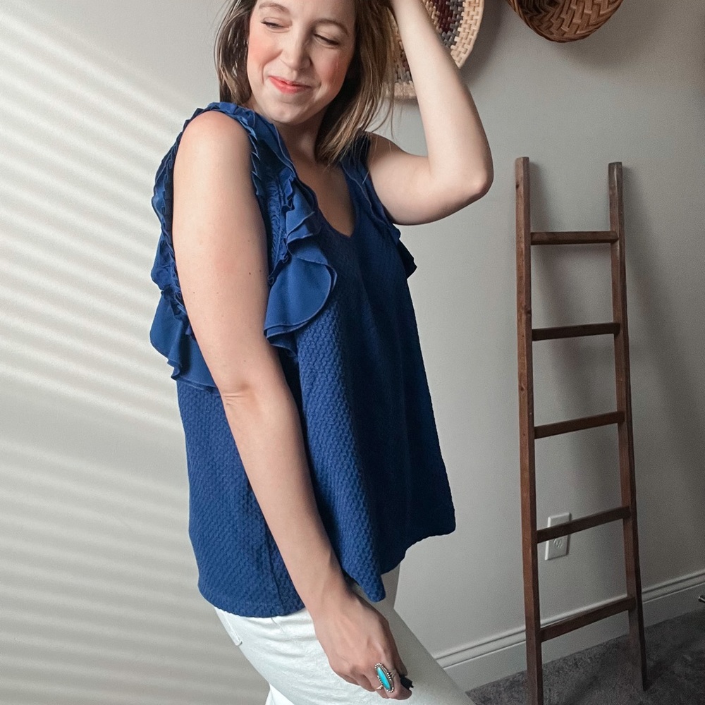 Deletta Ruffle Top. Great Condition.